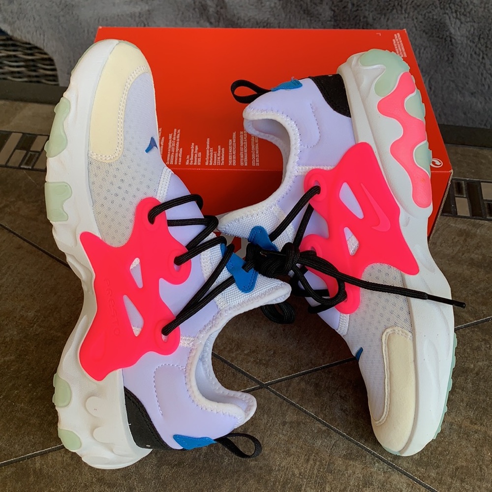 NIKE REACT PRESTO WMNS white/hyper pink-photo blue - Picture 13 of 16